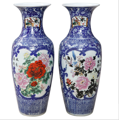 大花瓶落地客廳景德鎮(zhèn)陶瓷大花瓶