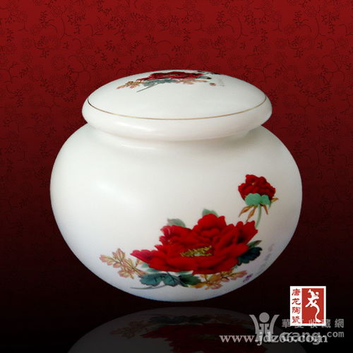 景德鎮瓷器茶葉罐 圓形茶葉罐價格 定做茶葉罐加字