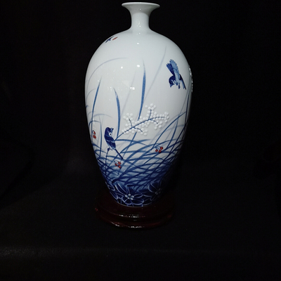 景德鎮(zhèn)手繪青花擺件陶瓷小賞瓶價(jià)格、電話與圖片